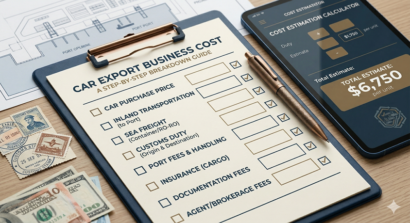 Car export business cost planning guide